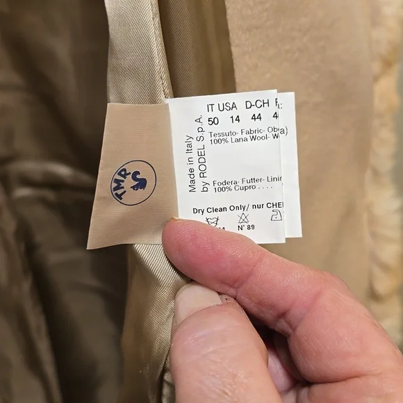 Cinzia Rocca Wool Coat with Chinchilla trim nwot - Picture 4 of 9